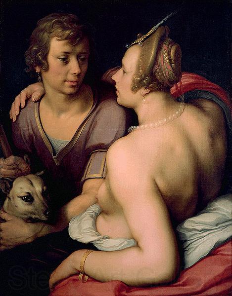 CORNELIS VAN HAARLEM Venus and Adonis as lovers Norge oil painting art